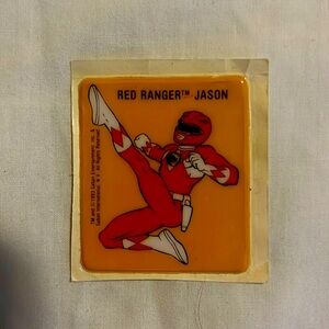 Power Rangers vintage sticker!
Red Ranger - Jason
From 1993 and unused!